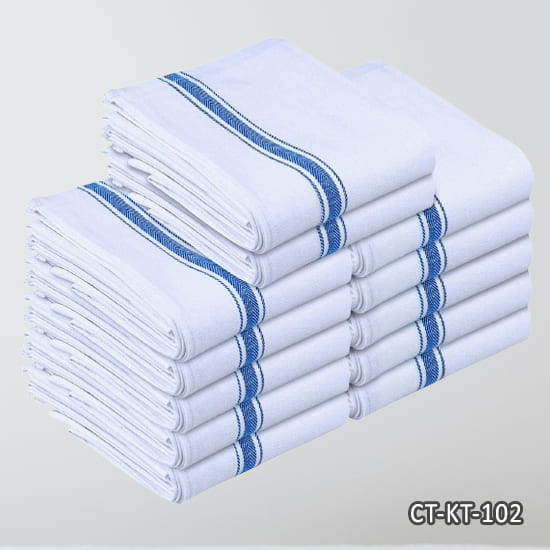 Blue Striped Cotton Tea Towels