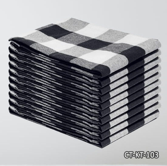 Black Checkered Buffalo Plaid Dishcloths