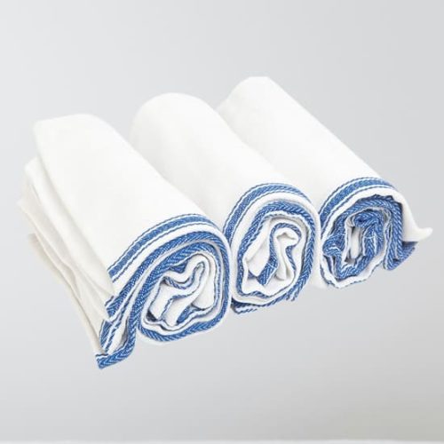 White Herringbone Kitchen Towels Bulk