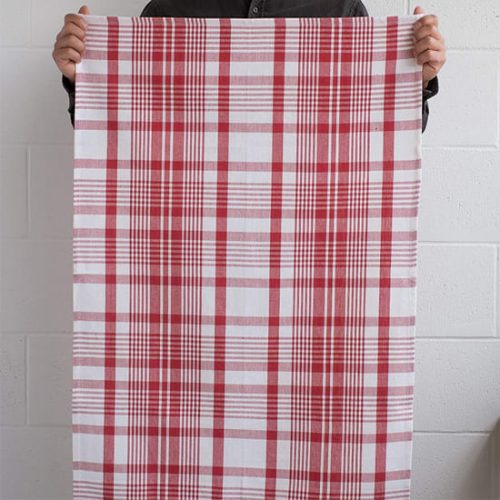 Red Plaid Kitchen Tea Towels Bulk