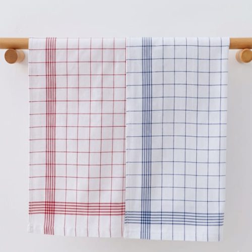 Yarn Dyed Windowpane Check Towels