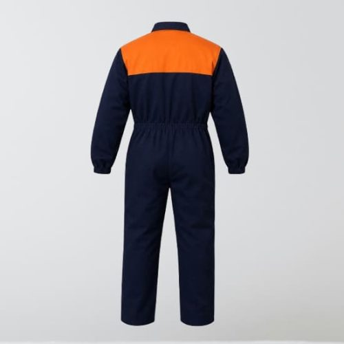 Two Tone Color Block Industrial Coverall Front View