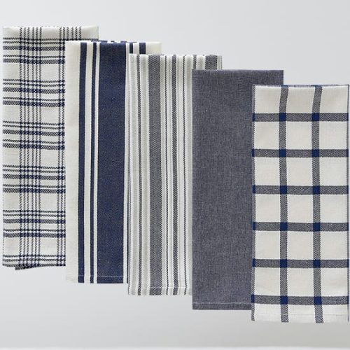 Wholesale Woven Cotton Tea Towels Stone Blue